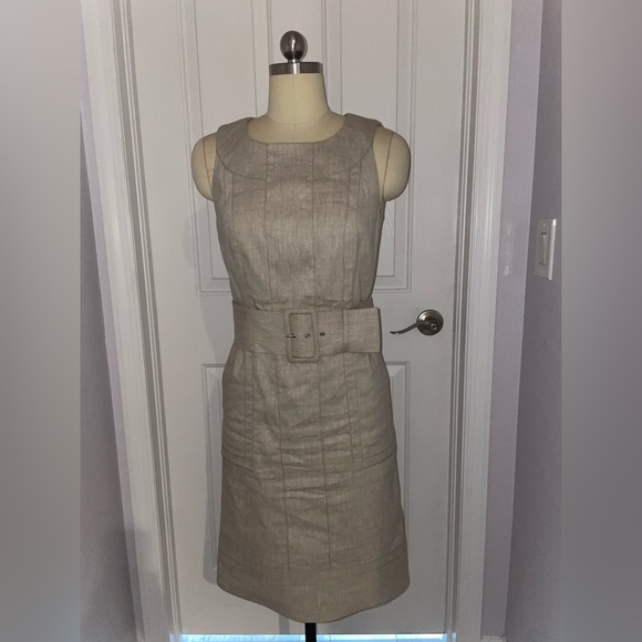 Etcetera Dresses & Skirts - Etcetera Etc Khahi/Beige Sleeveless Dress